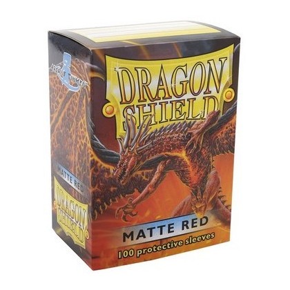 Protektory MATOWE Czerwone (Dragon Shield, 100 sztuk)