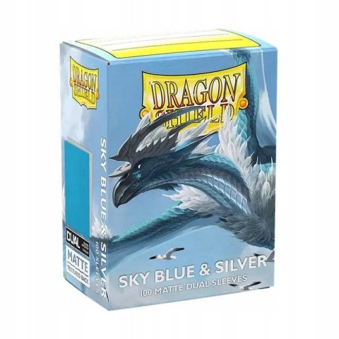 Dragon Shield - Standard Matte Dual Sleeves - Sky Blue & Silver