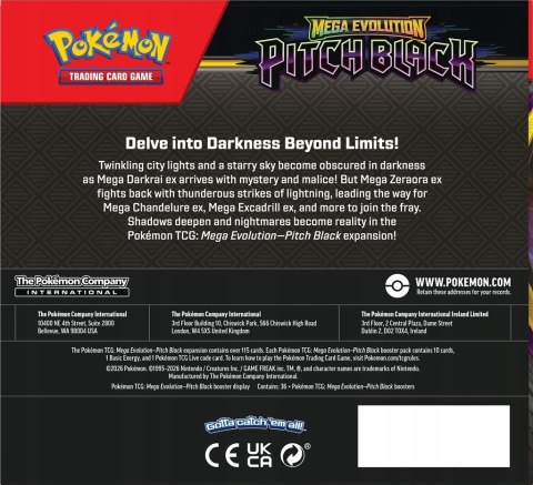 POKÉMON TCG: MEGA EVOLUTION - PITCH BLACK - BOOSTER BOX DISPLAY