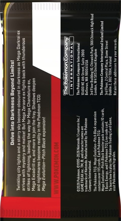 POKÉMON TCG: MEGA EVOLUTION - PITCH BLACK - BOOSTER BOX DISPLAY