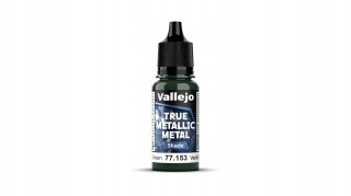 Vallejo 77153 True Metallic Metal 18ml Shade Beetle Green