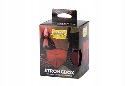 Dragon Shield Strongbox Clear Red/83.5x106x75.5mm/100+ Card Deck Box