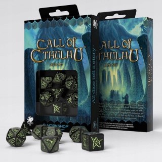 Q Komplet Kości "Zew Cthulhu" - Czarno-fosforyzujący