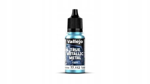 Vallejo 77112 True Metallic Metal 18ml Light Hydra Turquoise
