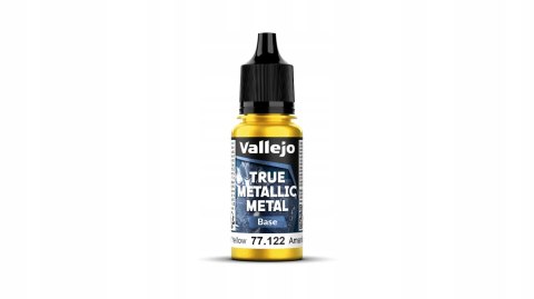 Vallejo 77122 True Metallic Metal 18ml Base Radiant Yellow