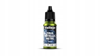 Vallejo 77135 True Metallic Metal 18ml base Amber Green