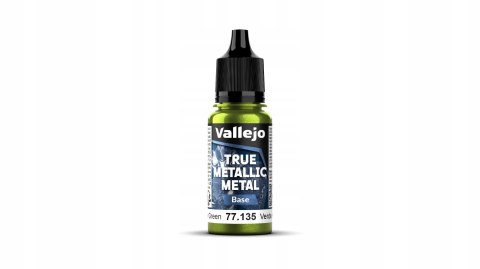 Vallejo 77135 True Metallic Metal 18ml base Amber Green