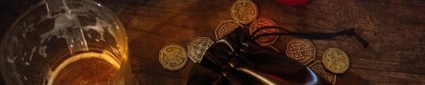 Q Komplet kości Dragons: Czarno-miedziane Obsidian