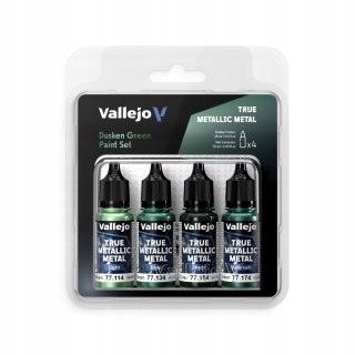 Vallejo TMM Zestaw 4 farbek Dusken Green 77257