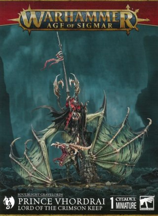 WARHAMMER AOS - SOULBLIGHT GRAVELORDS PRINCE VHORDRAI LORD ON CRIMSON KEEP