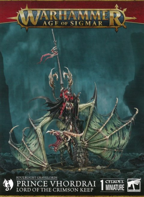 WARHAMMER AOS - SOULBLIGHT GRAVELORDS PRINCE VHORDRAI LORD ON CRIMSON KEEP