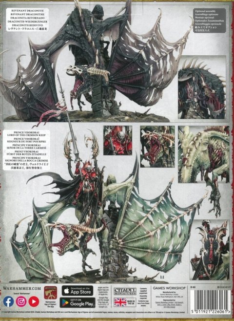 WARHAMMER AOS - SOULBLIGHT GRAVELORDS PRINCE VHORDRAI LORD ON CRIMSON KEEP