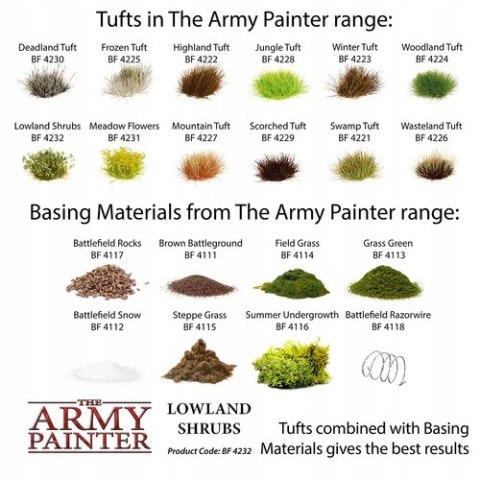 Kłębki trawy Army Painter Lowlands Shrubs BF4232P 77 szt.