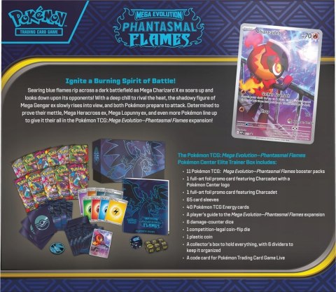 POKÉMON TCG: MEGA EVOLUTION - PHANTASMAL FLAMES - ELITE TRAINER BOX