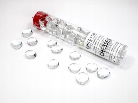 Chessex Gaming Glass Stones in Tube - Clear (40)