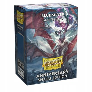 Dragon Shield Standard Matte Dual Sleeves Cobalt & Silver (100 Sleeves)