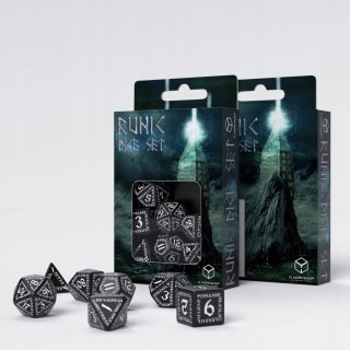 Q WORKSHOP Kości RPG Runiczne Czarno-białe (7)