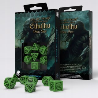 Komplet Kości "Zew Cthulhu": The Outer Gods - Cthulhu - Zielono-czarny