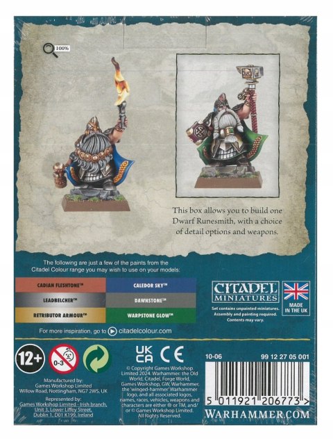 WARHAMMER - OLD WORLD DWARFEN MOUNTAIN HOLDS: DWARF RUNESMITH