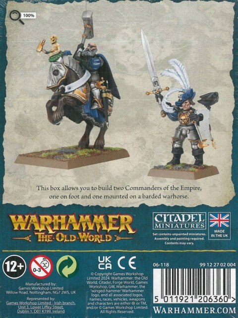 WARHAMMER OLD WORLD - EMPIRE OF MAN COMMANDERS OF THE EMPIRE