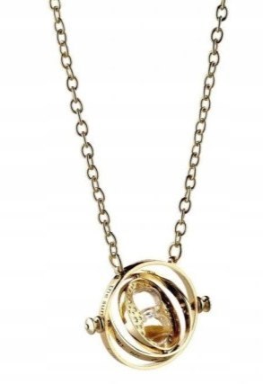 Harry Potter Pendant & Necklace Spinning Time Turner (gold plated)