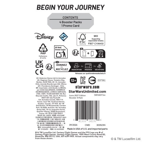 Star Wars: Unlimited - Icons 2027 Edition - 4 Booster Pack